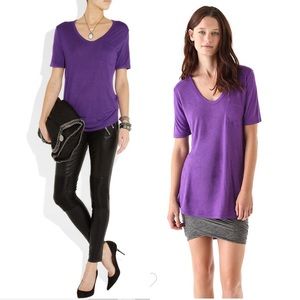 T by Alexander Wang Orchid Classic Tee with Pocket